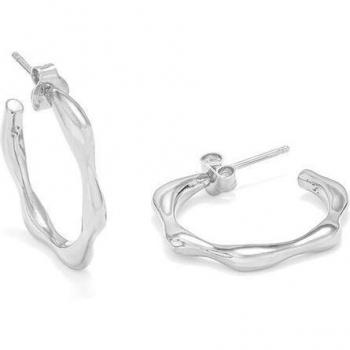 Secrecy - Pendientes Essentials de plata color platino