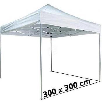 Cablematic - Carpa plegable de aluminio 300x300cm blanca