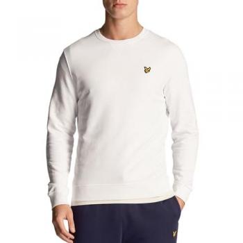 Lyle & Scott Men's Modern Design White Cotton Crew Neck Sweatshirt - Size XL