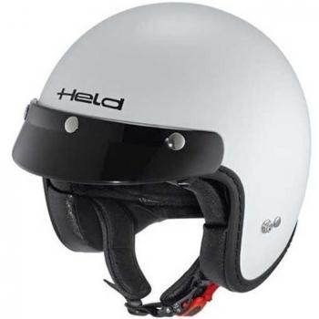 Held Black Bob Dekor – Casco Jet, hombre mujer, blanco mate, small