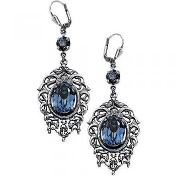 Krikor Deep Ocean Mujer Pendientes Plateado, Metal,