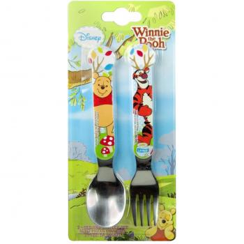 P: os 68919 Disney Winnie The Pooh – Cubertería, acero inoxidable, 2 piezas, tenedor y cuchara