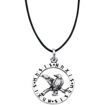 etNox Magic & Mystic Odins Raben Hombre Collar Plateado, En Plata de Primera Ley,