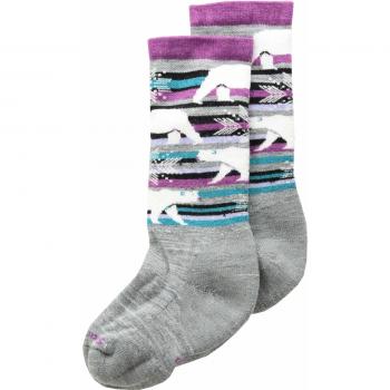 Smartwool Wintersport Polar Bear Calcetín, Infantil, Gris, S