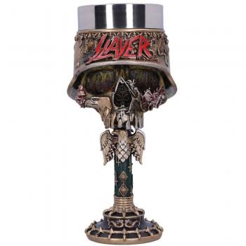 Cáliz Slayer Alta Tensión Pintado a Mano Licencia Oficial Poliresina/Acero Inoxidable Tamaño 19.5 Cm