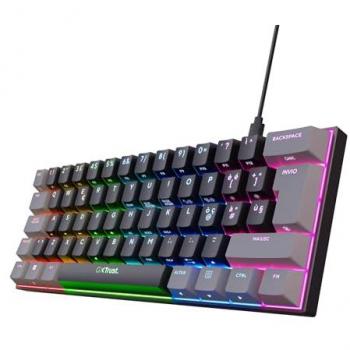 Trust GXT 867 Acira Mini Teclado Gaming Mecánico 60% USB QWERTY Italiano Retroiluminación RGB Negro
