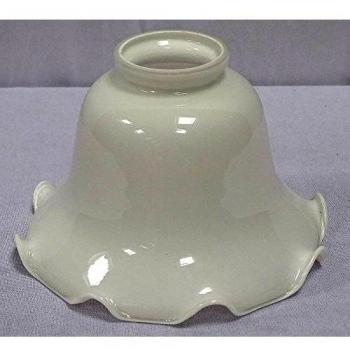 Linoows Pantalla de Lámpara Tullipano Con Lechoso Blanco Polvo Einschmeltzungen 16CM