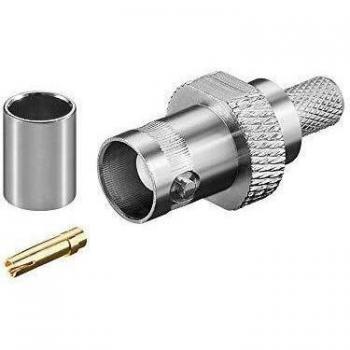 MicroConnect IC-11358 - Conector Especialmente diseñado para instalaciones de Video con Cable coaxial, Color Plata
