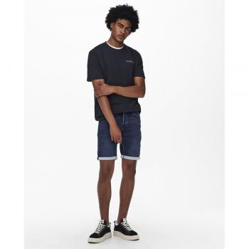 ONLY & SONS - Bermuda vaquera de hombre azul