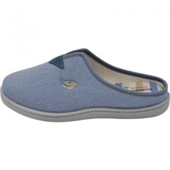Zapatillas de hogar para mujer ROAL modelo Jeans color azul, fabricadas en algodón con plantilla extraíble