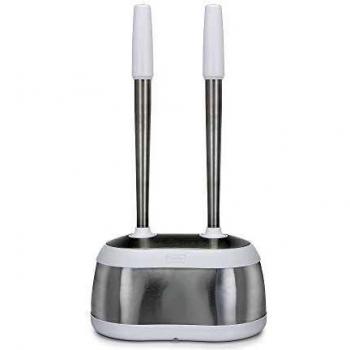 Polder Dual Bath Caddy, Silver