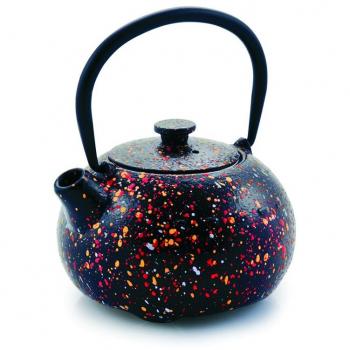 IBILI 624303 thetere en Hierro Fondue Graffiti, Aluminio, Negro, 12 x 11 x 12 cm