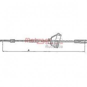Cable de freno de mano METZGER 10.818 para Volvo 740, 760, 780, 940 y 960, lado derecho trasero