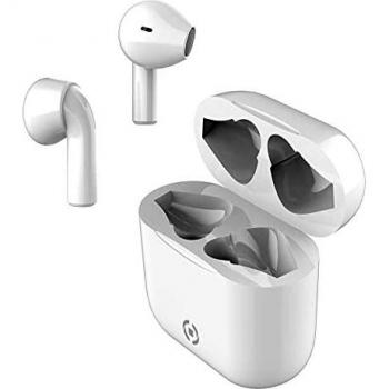 Auriculares Inalámbricos Celly TWS Drop Mini con Micrófono, Color Blanco