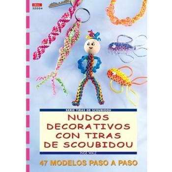 Serie Scoubidou nº 4.NUDOS DECORATIVOS CON TIRAS SCOUBIDOU