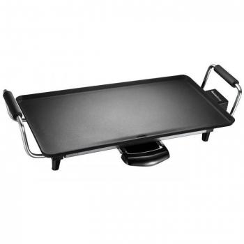 Plancha de Cocina Japonesa Melchioni Atena 2000 W con Superficie Antiadherente de 43 x 23 cm y Termostato Ajustable, Color Negro
