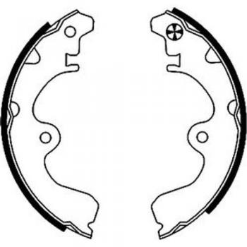 Juego de zapatas de freno HELLA 8DB 355 001-561 para Toyota Starlet V (3/5 puertas) sin levante del freno de mano