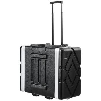 VEVOR 6U ABS Rack Case with Wheels, Heavy-Duty Butterfly Latches, Detachable Panels for Server and Audio Equipment