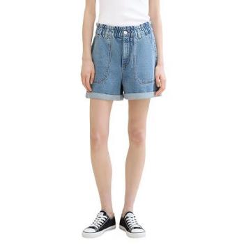 Short de mujer Tom Tailor con cintura alta y elástico, vaquero azul claro