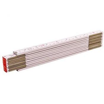 Regla Plegable de Madera Stabila 1607, 2 m, Escala Mixta cm/pulgadas