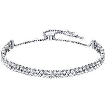 Swarovski Subtle bracelet, White, Rhodium plated