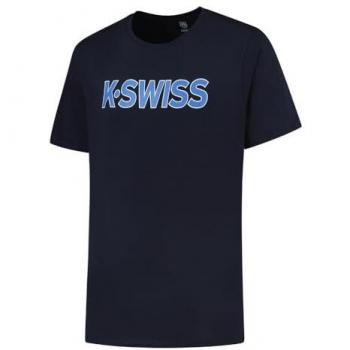 K-Swiss Essentials Tee Camiseta De Manga Corta Hombres - Azul Oscuro