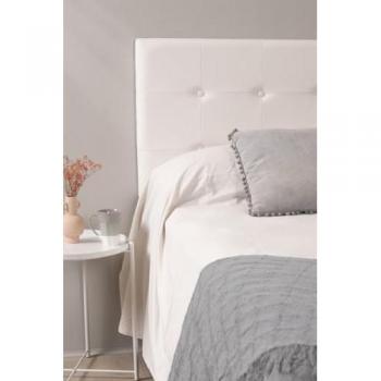 Cabecero Buttons Polipiel Blanco para Camas de 90 y 105 cm