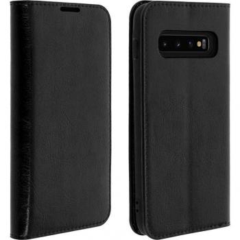 Funda Libro Cartera de Cuero Negro para Samsung Galaxy S10