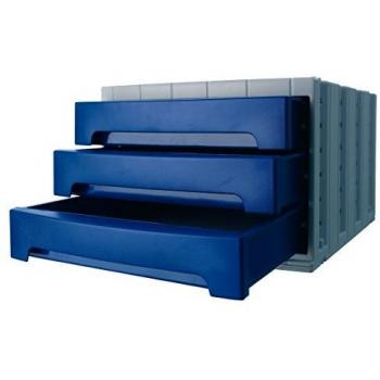 Archivo 2000 Archivotec Serie 6000 - Pack de 3 cajones apilables, color azul