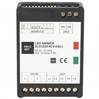 Dimmer LED DALI 4 Canales RGB RGBW Dalcnet DLX1224-4CV