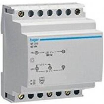 Hager ST315 Safety Transformer 230V to 12/24V 63VA 5.25A