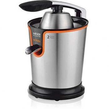 Exprimidor Eléctrico Haeger Pro Juice 160W con Movimiento Bidireccional, 2 Conos y Componentes de Acero Inoxidable Lavables en Lavavajillas