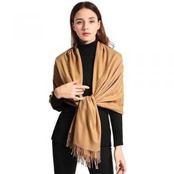 EASE LEAP Mujer Bufanda con Tacto Cachemira Fiesta Chal para Boda Suave Pashmina Foulard 200 * 70cm