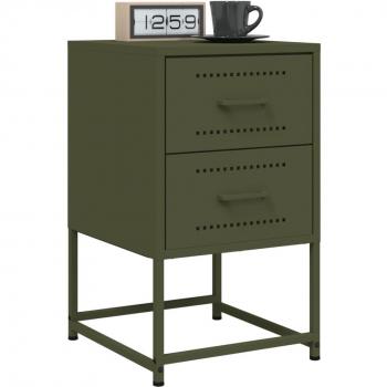 Mesitas de noche 2 unidades acero 36x39x60,5 cm Negro, Rosa, Verde - VidaXL Mesita habitación dormitorio para salón y estudio, mesa auxiliar