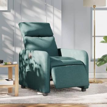 Sillón reclinable eléctrico de tela verde oscuro Vidaxl 309484