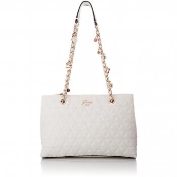 Guess - Fleur, Shoppers y bolsos de hombro Mujer, Blanco
