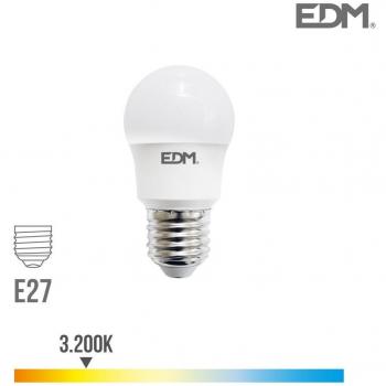 Bombilla LED Esférica E27 8,5W 880lm 3000K Luz Cálida Ø4,5x8,6cm