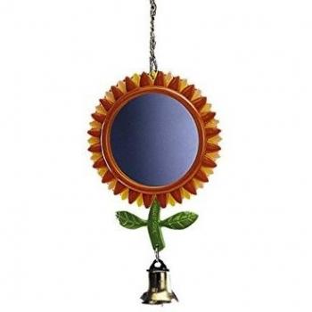 Espejo en forma de flor para jaula de pájaros con campana Nobby, 24 cm