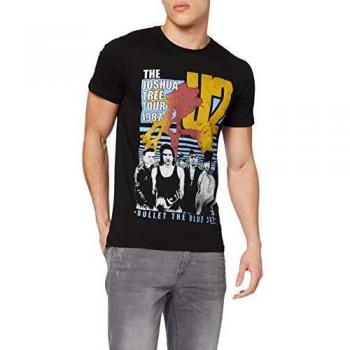 U2 Bullet the Blue Sky Official Men's Soft Cotton T-Shirt - Black