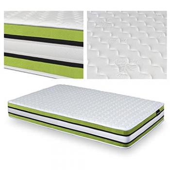 Colchón Viscoelástico Sabia con Aloe Vera 90x200 cm - Firmeza Media, Tacto Suave, Hipoalergénico y Termoregulador