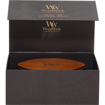 WoodWick Fireside Deluxe Gift Set - Ellipse Candle with Wooden Wick (453g)