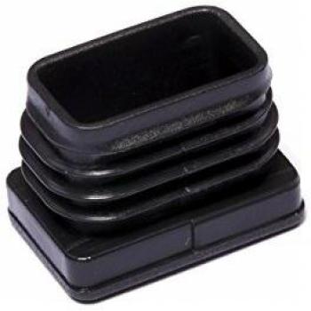 Brinox B75815N Contera Interior Rectangular, Negro, 10 x 20 mm, Set de 50 Piezas