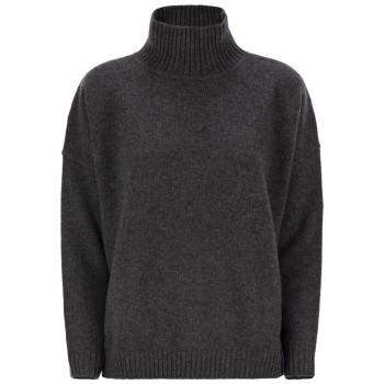 Weekend Max Mara Women's Borgia Dark Grey Wool Turtleneck Sweater - Size XS