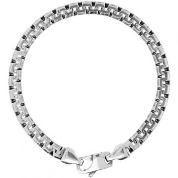 Pulsera Hombre Albert M. WSOX00440.S - Pulsera de acero inoxidable, diseño moderno, ajuste regulable, resistente al agua, ideal para uso diario y ocasiones especiales