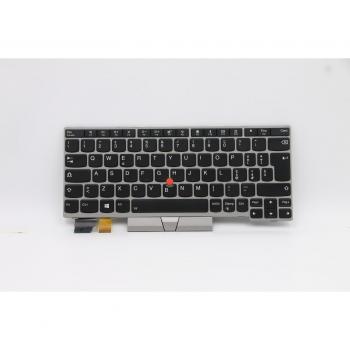 Teclado Lenovo 01YP857 - Repuesto original para laptop, color plata con diseño italiano