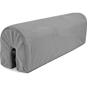 Protector Cuna Barrera Cama 70 cm - Protector Cama anticaida, Infantil Protector Pared Cama niños Gris Claro Velvet