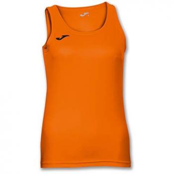 Camiseta sin mangas mujer Diana naranja Joma, 100% poliéster, tecnología de secado rápido, diseño deportivo, ajuste cómodo, disponible en tallas S y L