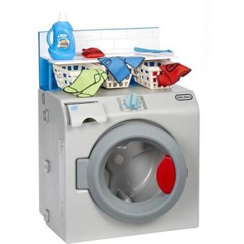 Little Tikes Mi primera lavadora secadora interactiva 1651410 MGA, juguete educativo, dimensiones 29 x 39,4 x 52,3 cm, incluye 7 accesorios y sonidos retro realistas, recomendado para niños y