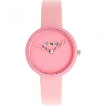 Crayo Blade Unisex Pink Quartz Watch with Leatherette Strap - One Size
