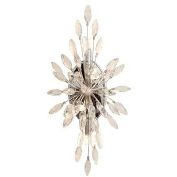 Aplique de Pared Contemporáneo 4 Luces G9 en Cromo y Cristal - Pavo Real